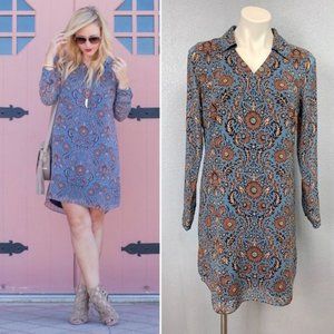 CAbi 3295 Provincial paisley floral shirt dress